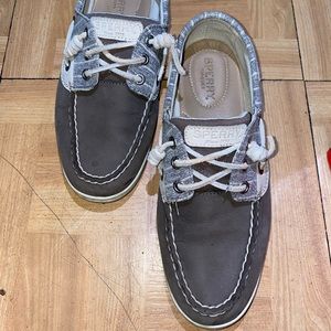 Sperry Songfish Painterly Stripe Boat: Graphite